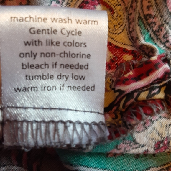 HEALING HANDS GREY/PAISLEY MULTI COLOR SMOCKED SCRUB TOP COTTON #5011X WMS 3XL - Picture 10 of 10